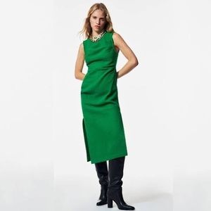 Women’s Zara XXL textured tweed draped Dress